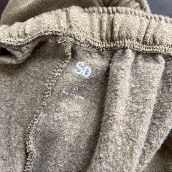 Plus Size SO Core Jogger Comfy Drawstring Sweatpants Size 2X in Mayfair Brown - Picture 6 of 7